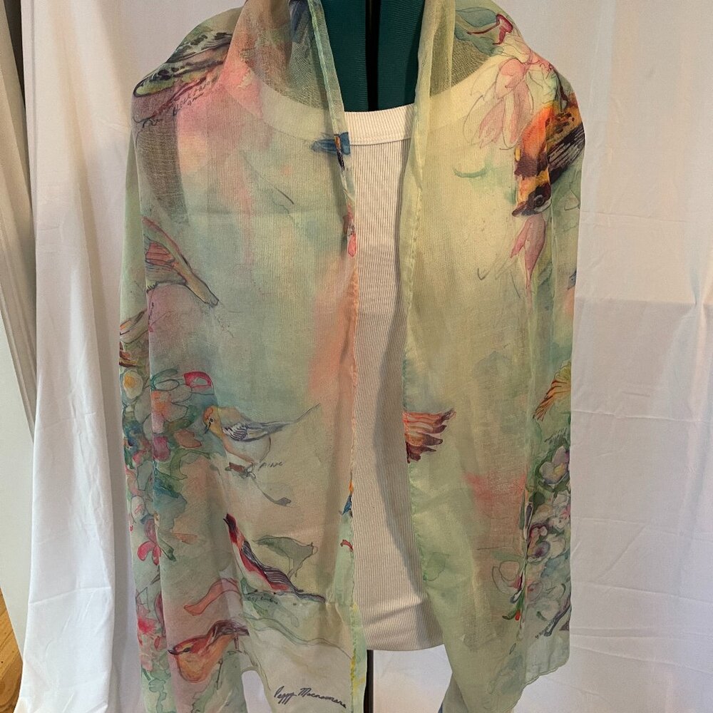 Wrap, bird/flower motif. Perfect Mother's Day Gift!
